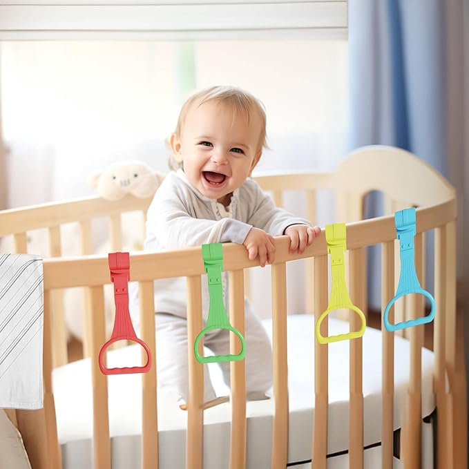 👶🏻4 Pcs Pull Up Ring for Baby Playpen Handle Grip for Toddlers - 4 Colors