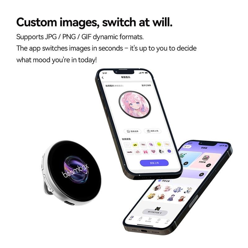 🔥Digital Badge Photo Video GIF Display Screen Pins Pixel Touchscreen Lightweight 500mAh
