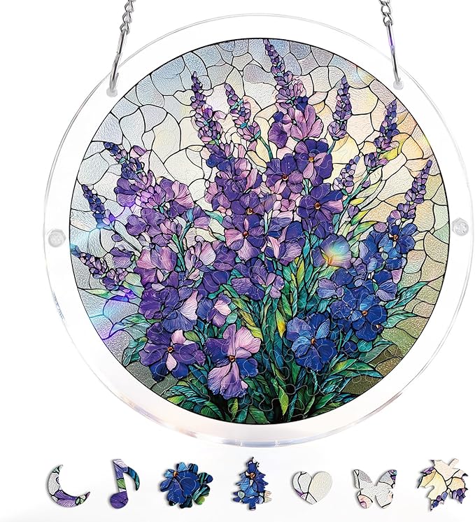 🏆Last Day Promotion 49% OFF☀️🧩Acrylic Jigsaw Puzzle Suncatcher 80 Pieces