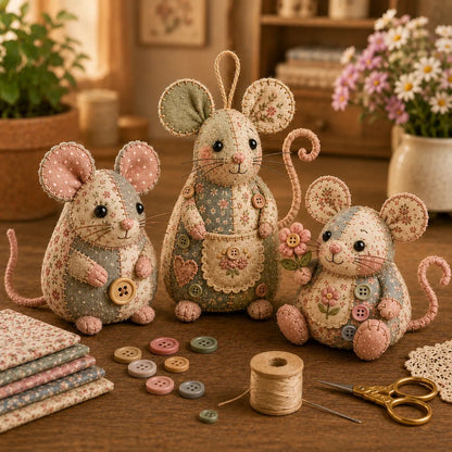 ⏳LIMITED TIME SALE 49% OFF🐭🧵 Patchwork Mouse DIY Kit