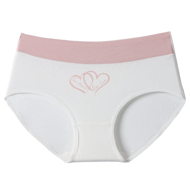 🔥❤️Women's Cotton Panties - 6 Pack Cute Love Print Briefs with Stretchy Waistband & Double Layer Crotch Soft Breathable Underwear for Everyday Wear🩲