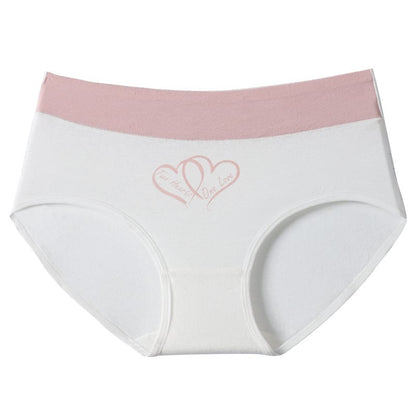 🔥❤️Women's Cotton Panties - 6 Pack Cute Love Print Briefs with Stretchy Waistband & Double Layer Crotch Soft Breathable Underwear for Everyday Wear🩲