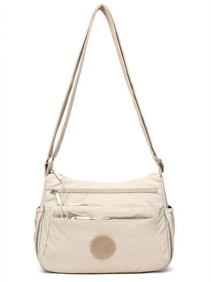 👜 💃 Women's Solid Color Fashionable Multi-pocket Zipper Crossbody Bag for Daily Use