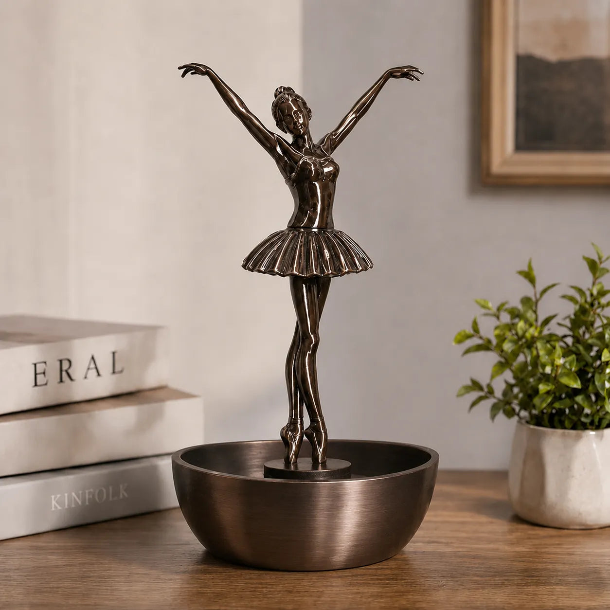 🔥💃 Elegant Ballerina Tabletop Water Fountain for Home & Office Decor💧