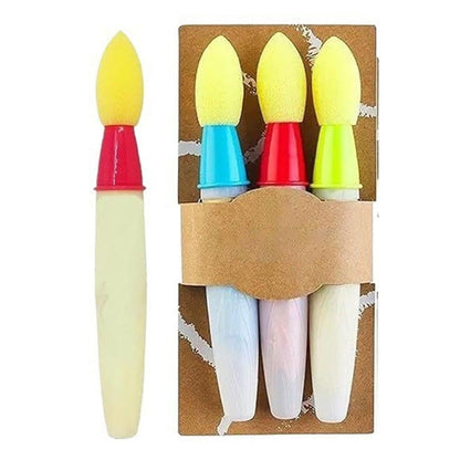 Sidewalk Chalk Paint Brushes (3-Pack) Bright Color Creations 🎨🖌️
