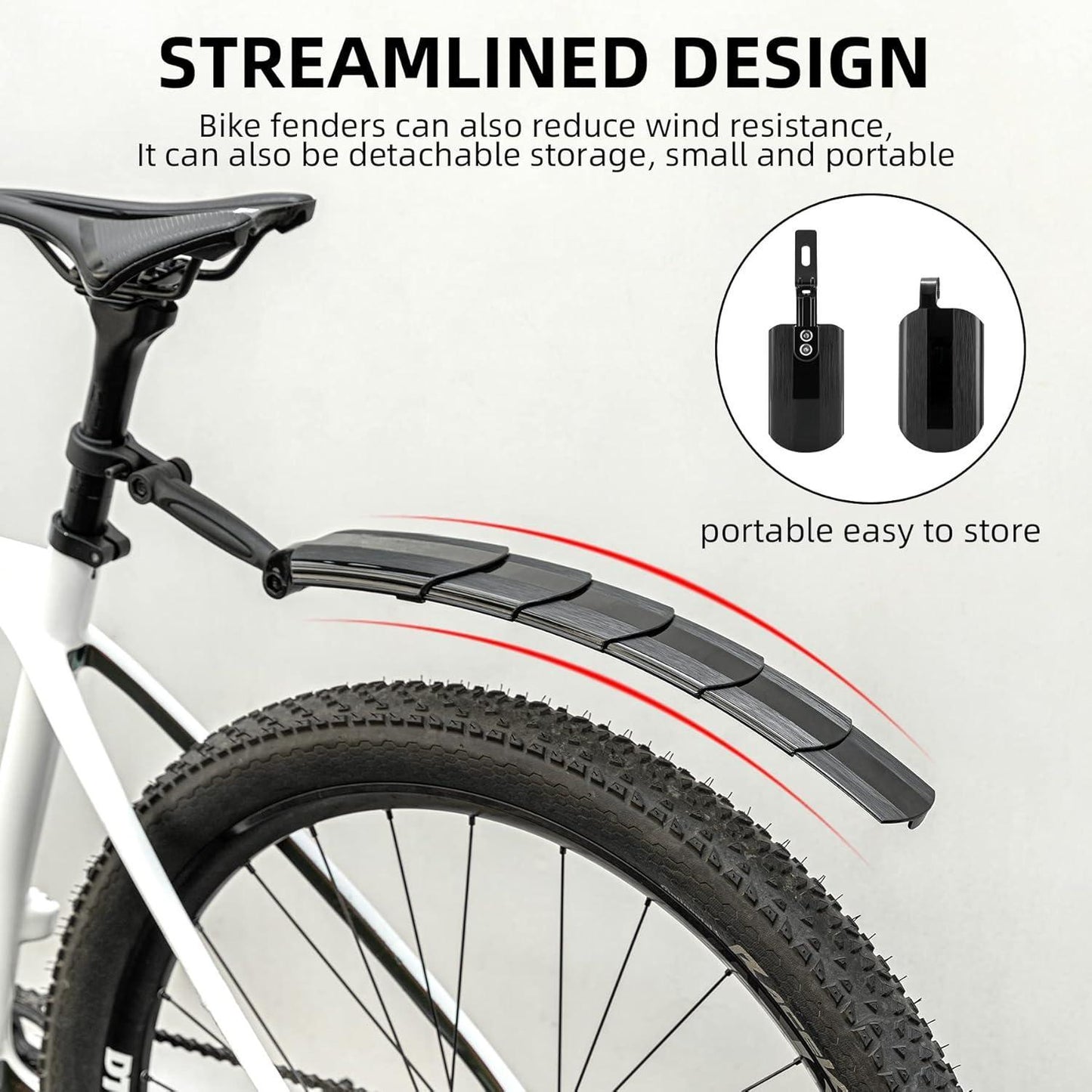 🚲Retractable Bike Mudguards - Adjustable Fender Set for MTB & Road Bikes - Instant Mud & Splash Protection
