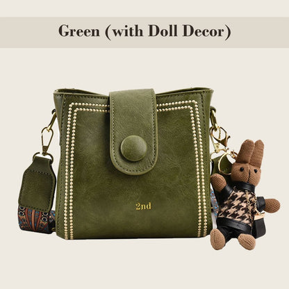 👜Leather Vintage Fashion Bag with Adjustable Wider Shoulder Strap