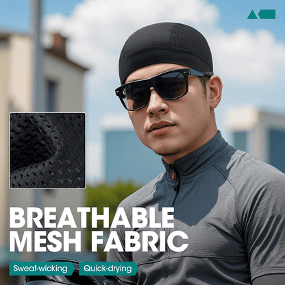 🧢 2 Pack Breathable Skull Cap for Men | Lightweight Sweat-Wicking Head Wrap & Helmet Liner for Cycling, Running & Motorcycling