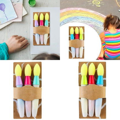 Sidewalk Chalk Paint Brushes (3-Pack) Bright Color Creations 🎨🖌️