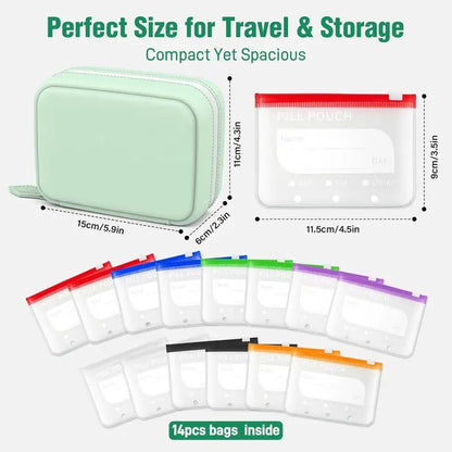🏆Flash Sale⚡Waterproof Pill Pouch Set-14Pcs Bags Inside