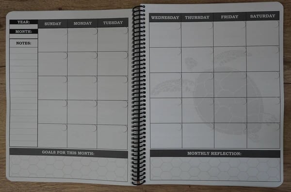 🔥🖤📚Themed Yearly Planner(✨Hardcover Book)