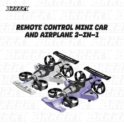 RC Car & Plane 2-in-1 – Remote Control Land & Air Vehicle with 360° Drift Tires, One-Touch Takeoff & 3 Speeds