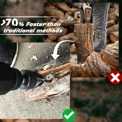 🥳2026 HOT SALE🥳💞50K+ SOLD!🔧✅The Professional Upgrade for Firewood Prep. Durable Drill Set Makes Quick Work of Logs. 🛠️⚡