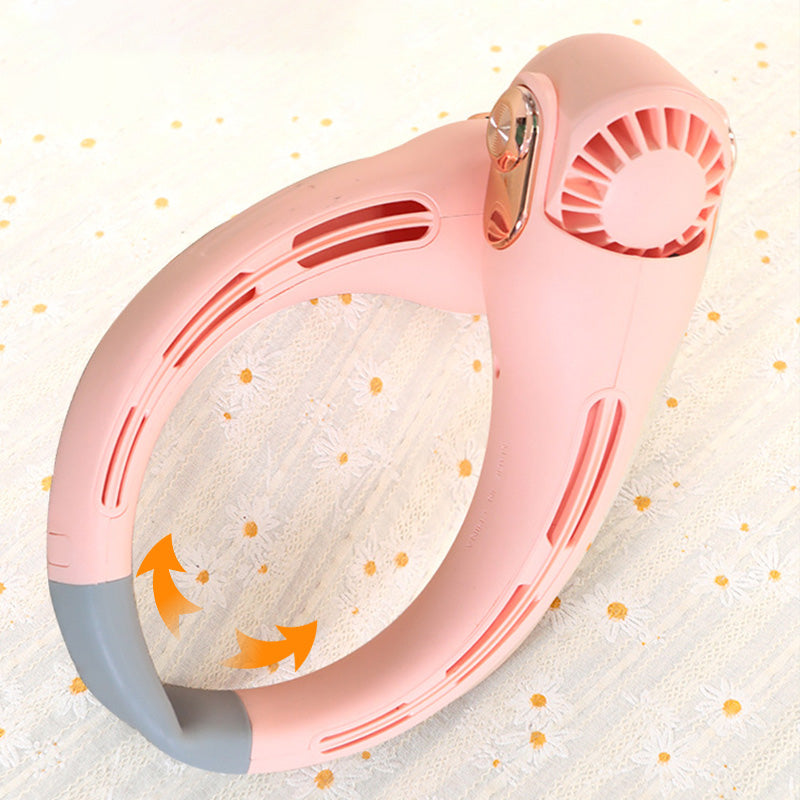 🥳2026 HOT SALE🥳💞50K+ SOLD!🍃💨Neck Air Conditioner Fan – Ultra‑quiet, 360° rotating, 3 speeds. Hands‑free cooling, long battery. Summer essential! 😎🌬️