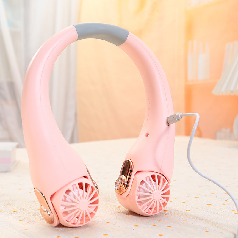 🥳2026 HOT SALE🥳💞50K+ SOLD!🍃💨Neck Air Conditioner Fan – Ultra‑quiet, 360° rotating, 3 speeds. Hands‑free cooling, long battery. Summer essential! 😎🌬️
