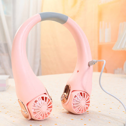🥳2026 HOT SALE🥳💞50K+ SOLD!🍃💨Neck Air Conditioner Fan – Ultra‑quiet, 360° rotating, 3 speeds. Hands‑free cooling, long battery. Summer essential! 😎🌬️