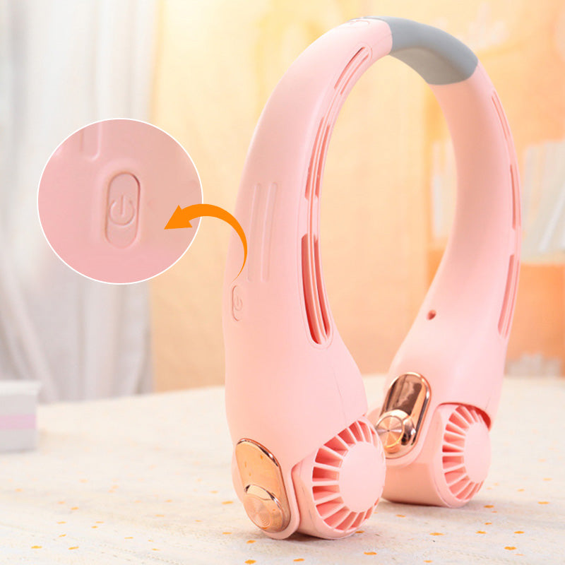🥳2026 HOT SALE🥳💞50K+ SOLD!🍃💨Neck Air Conditioner Fan – Ultra‑quiet, 360° rotating, 3 speeds. Hands‑free cooling, long battery. Summer essential! 😎🌬️
