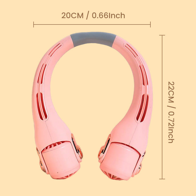 🥳2026 HOT SALE🥳💞50K+ SOLD!🍃💨Neck Air Conditioner Fan – Ultra‑quiet, 360° rotating, 3 speeds. Hands‑free cooling, long battery. Summer essential! 😎🌬️