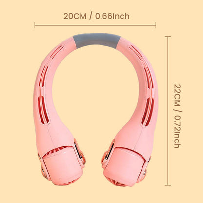 🥳2026 HOT SALE🥳💞50K+ SOLD!🍃💨Neck Air Conditioner Fan – Ultra‑quiet, 360° rotating, 3 speeds. Hands‑free cooling, long battery. Summer essential! 😎🌬️