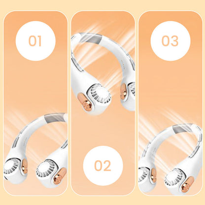 🥳2026 HOT SALE🥳💞50K+ SOLD!🍃💨Neck Air Conditioner Fan – Ultra‑quiet, 360° rotating, 3 speeds. Hands‑free cooling, long battery. Summer essential! 😎🌬️