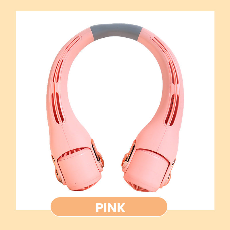 🥳2026 HOT SALE🥳💞50K+ SOLD!🍃💨Neck Air Conditioner Fan – Ultra‑quiet, 360° rotating, 3 speeds. Hands‑free cooling, long battery. Summer essential! 😎🌬️
