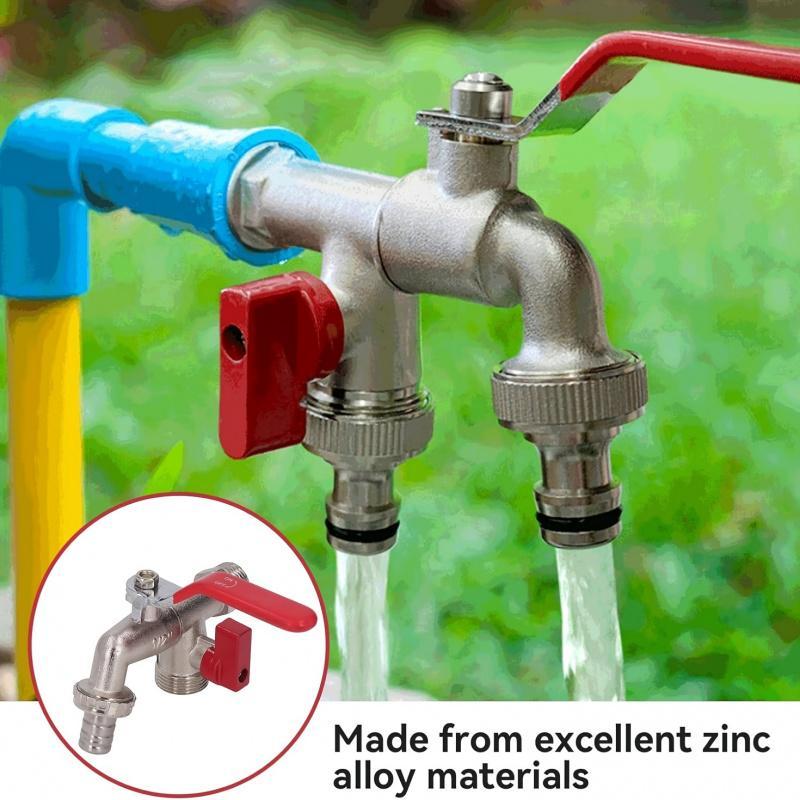 🔥Universal Stainless Steel Double Outlet Garden Faucet – Independent Valves, Heavy-Duty & Easy Install 🚰
