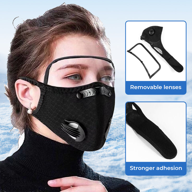 🏍️40% OFF! ✨ Windproof Motorcycle Mask & Goggles – Anti-UV, 5-Layer Filter, Adjustable 🔧
