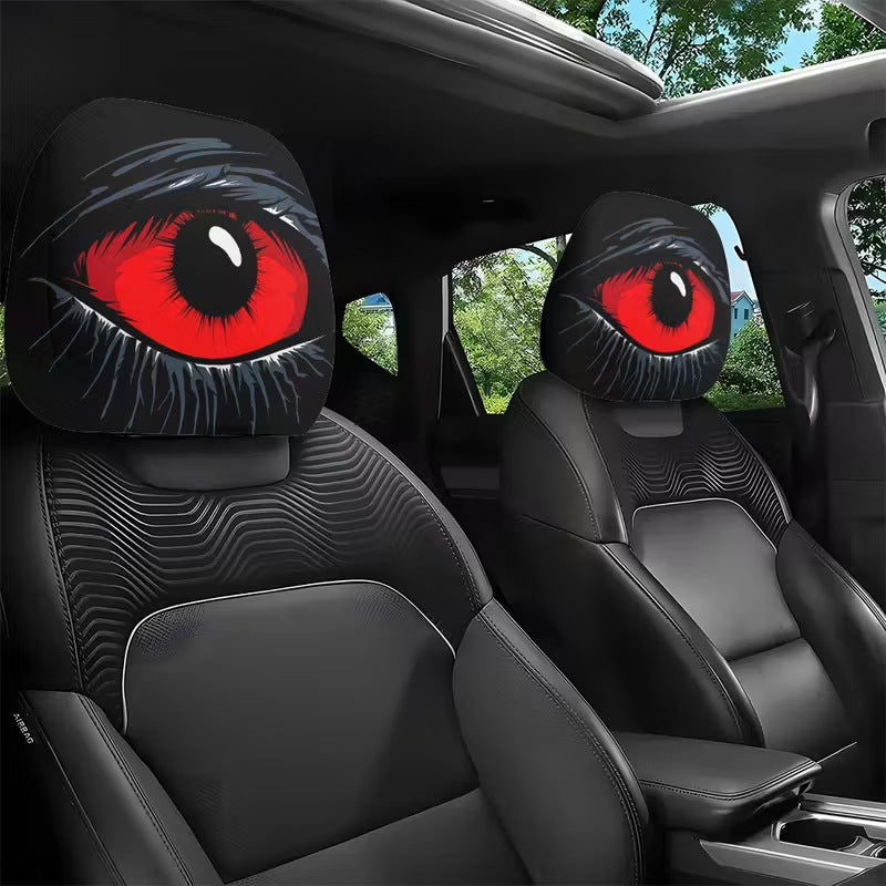 👁️‍🗨️🚗Spooky Red Eye Car Headrest Cover