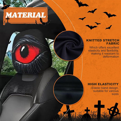 👁️‍🗨️🚗Spooky Red Eye Car Headrest Cover