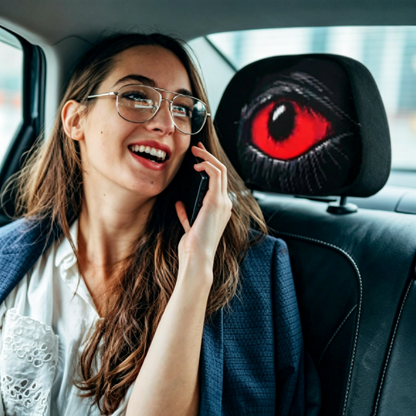 👁️‍🗨️🚗Spooky Red Eye Car Headrest Cover