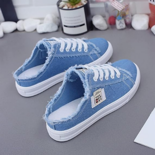 👖Women's Denim Mule Trainers – Easy Slip-On, Comfortable Sole & Perfect for a Casual Summer Look ☀️