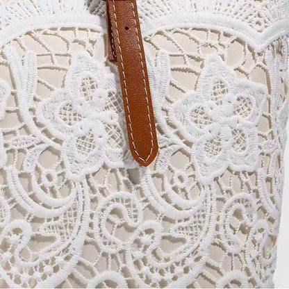 Elegant Lace Large Capacity Tote Bag
