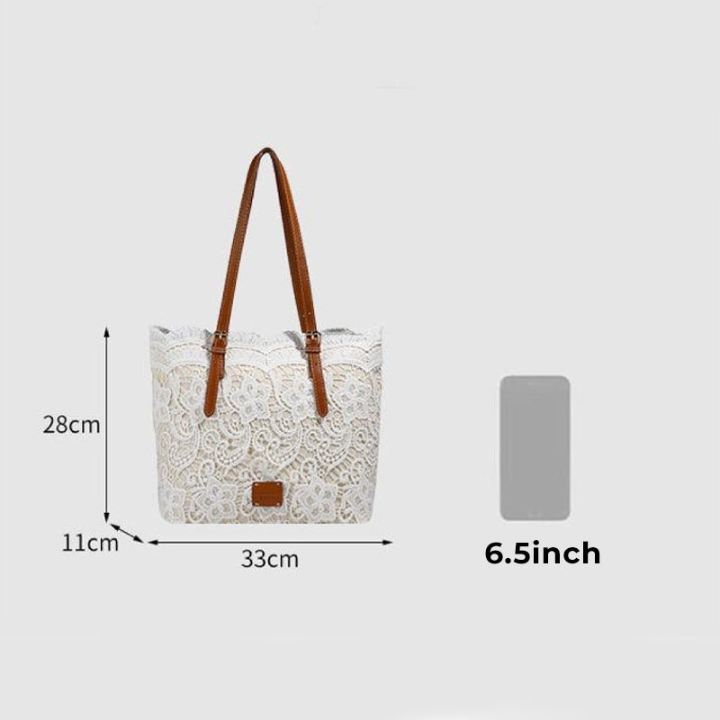Elegant Lace Large Capacity Tote Bag
