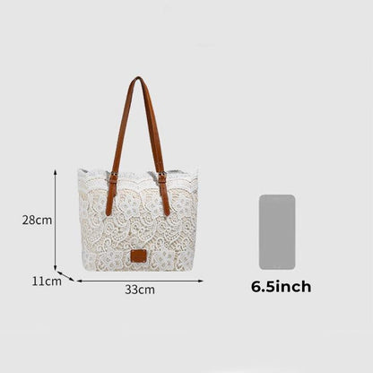 Elegant Lace Large Capacity Tote Bag