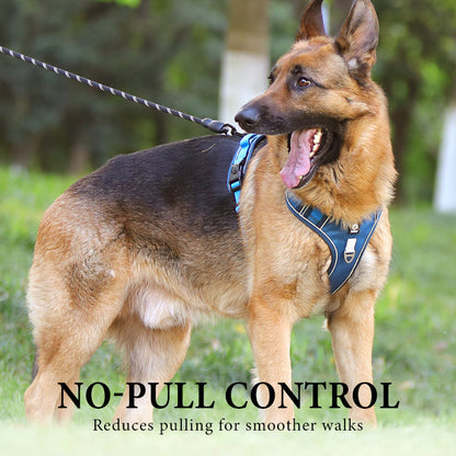 📢📢No Pull Dog Harness with Leash & Collar LED