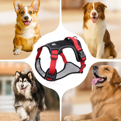 📢📢No Pull Dog Harness with Leash & Collar LED