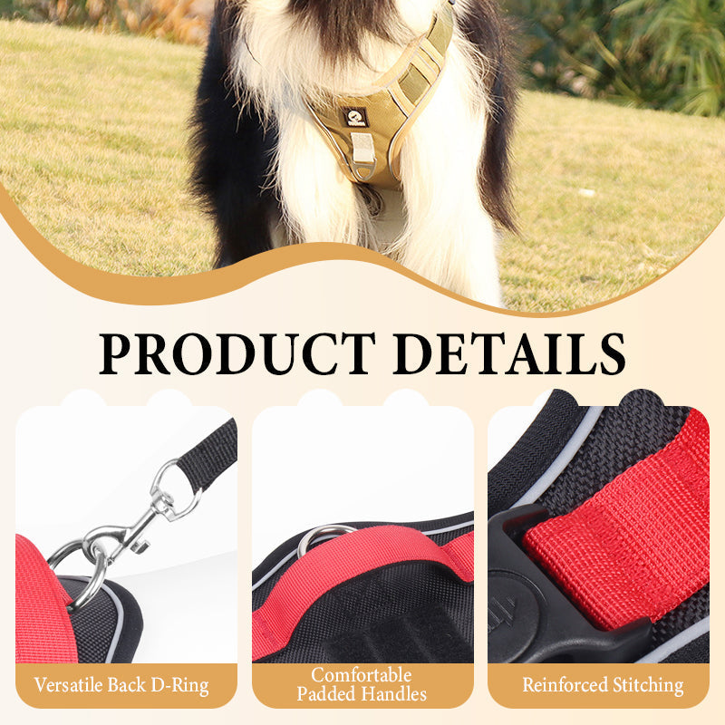 📢📢No Pull Dog Harness with Leash & Collar LED