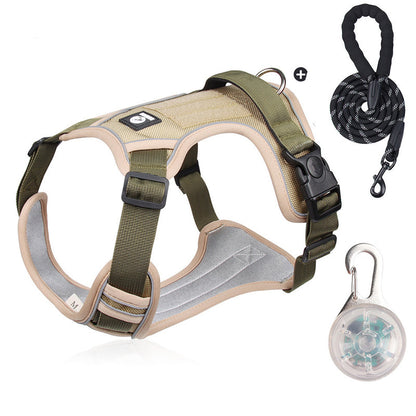 📢📢No Pull Dog Harness with Leash & Collar LED