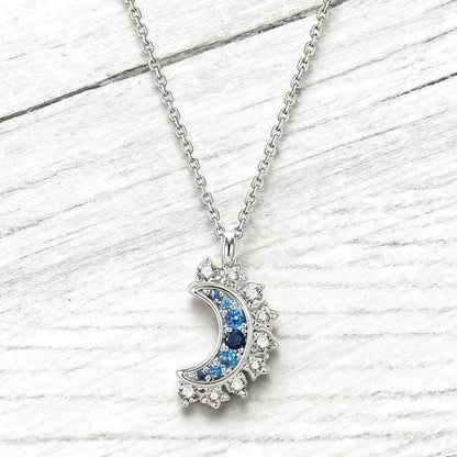 🌙💎Sun & Moon Pendant Necklace Set – Interlocking, Rhinestone & Two-Tone ✨