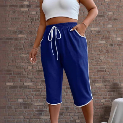 Women's Drawstring Capri Pants with Pockets