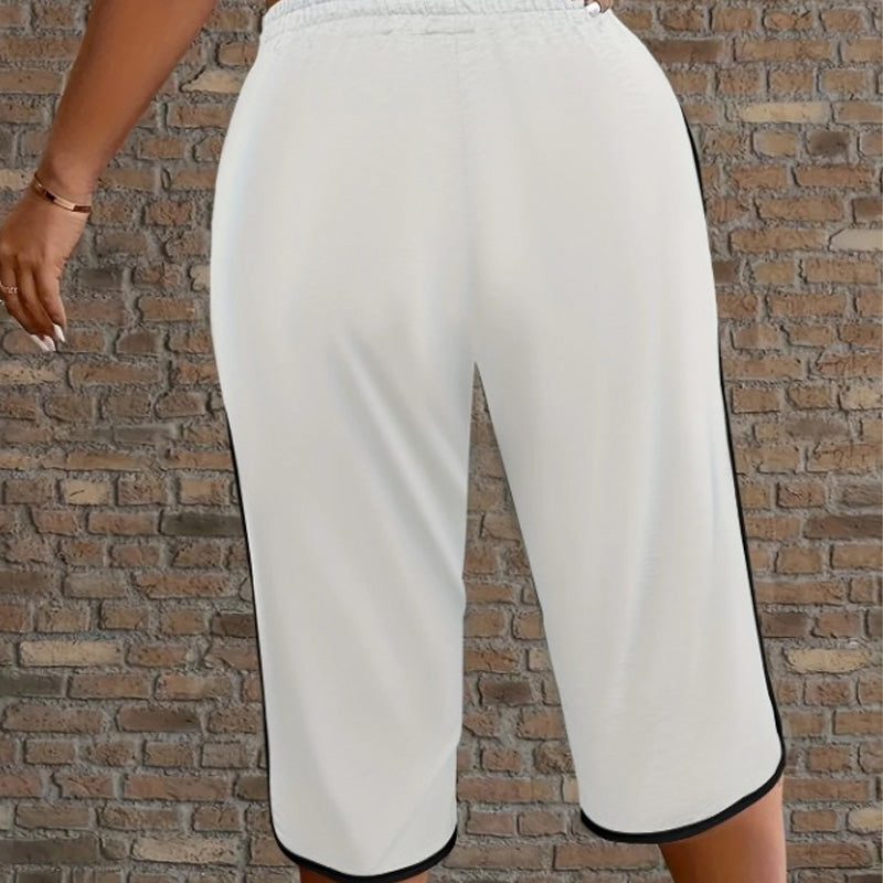 Women's Drawstring Capri Pants with Pockets