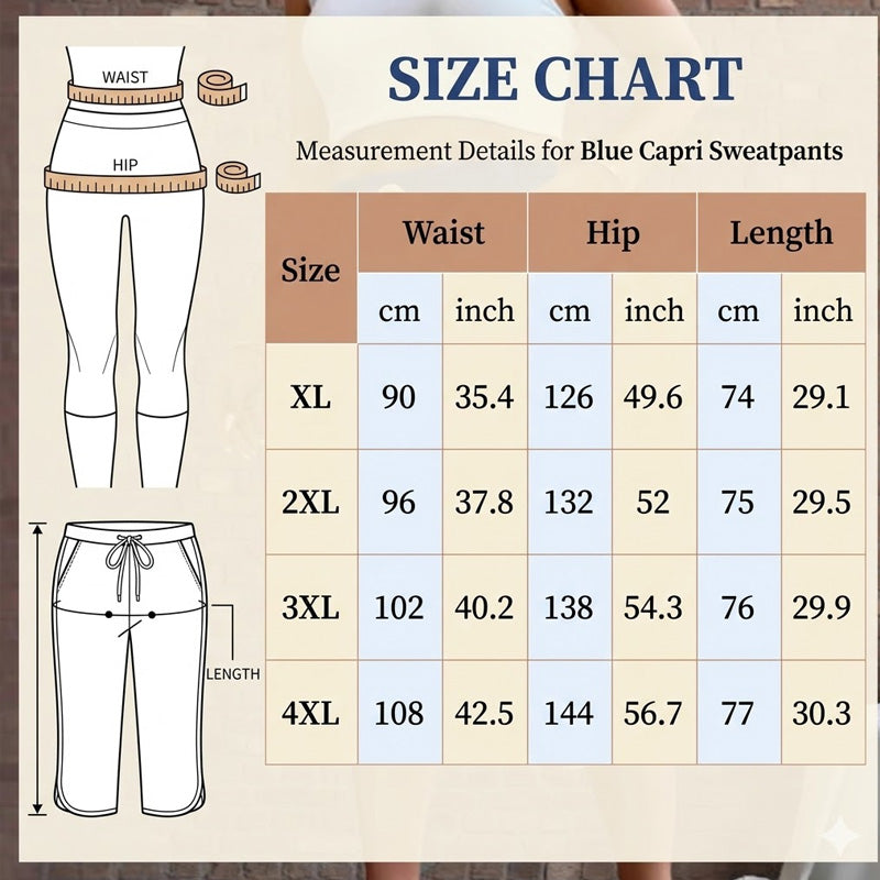 Women's Drawstring Capri Pants with Pockets