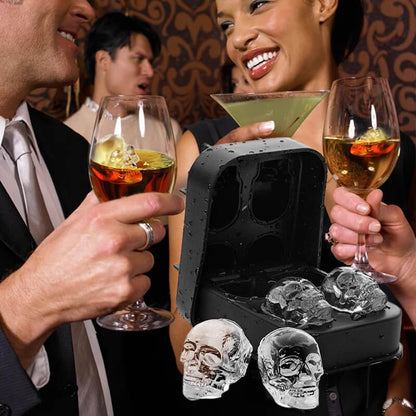 Skull-shaped ice cube mold