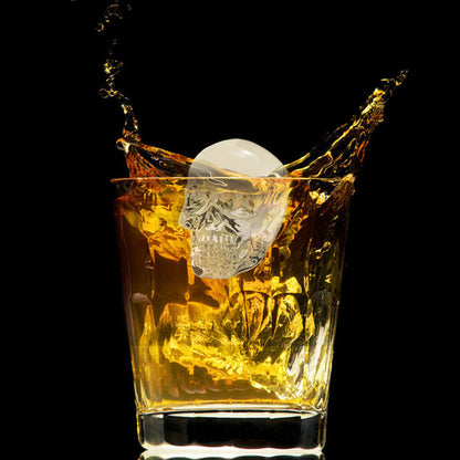 Skull-shaped ice cube mold