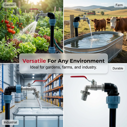 💧 IBC Tank Fitting Set – Leak-Proof, Zinc Alloy Tap, Tool-Free, Complete ✨