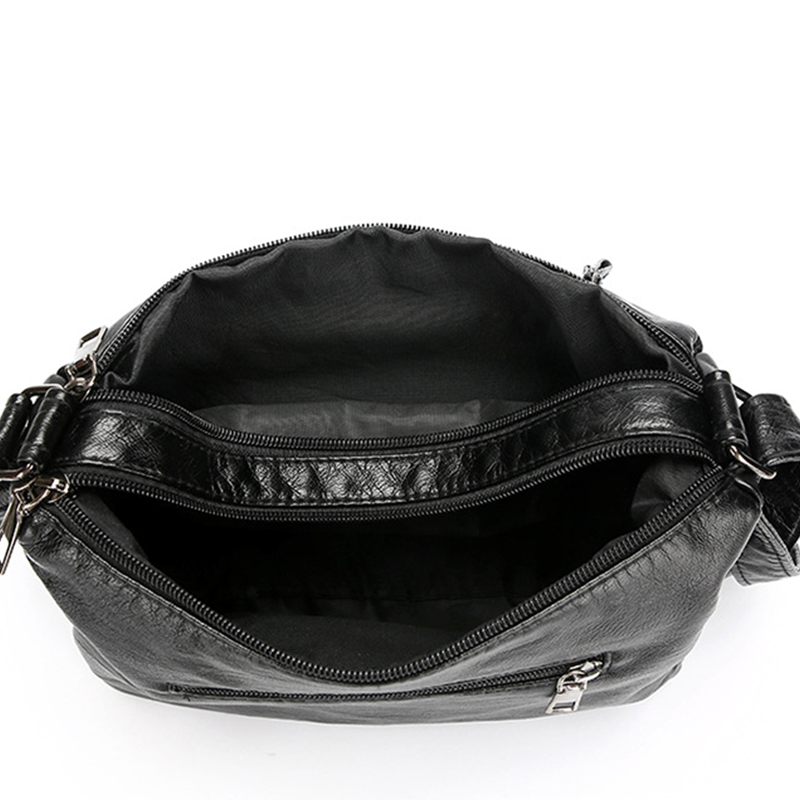 Women's Soft PU Leather Multi-Pocket Crossbody Bag