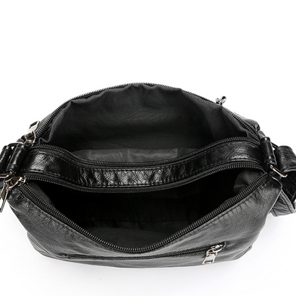 Women's Soft PU Leather Multi-Pocket Crossbody Bag
