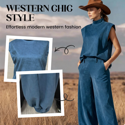 👔 LIMITED-TIME 49% OFF! ✨ Women's 2-Piece Set – Sleeveless Top, Tapered Pants, Chic ✨