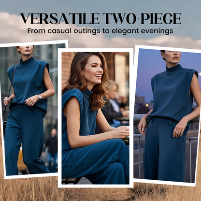 👔 LIMITED-TIME 49% OFF! ✨ Women's 2-Piece Set – Sleeveless Top, Tapered Pants, Chic ✨