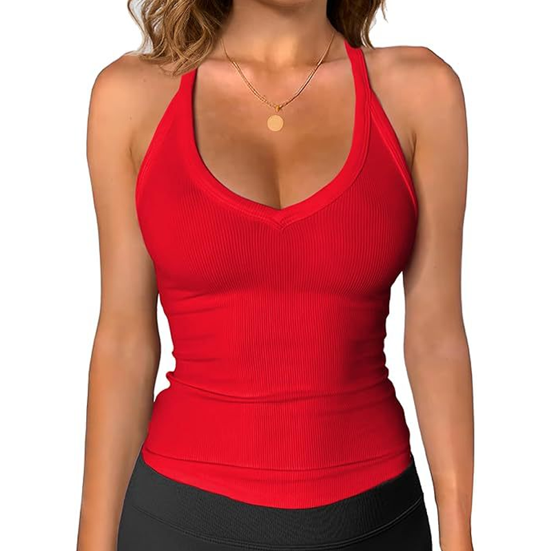 🎁2026 New Arrivals💥Women's Ribbed V-Neck Tank Top